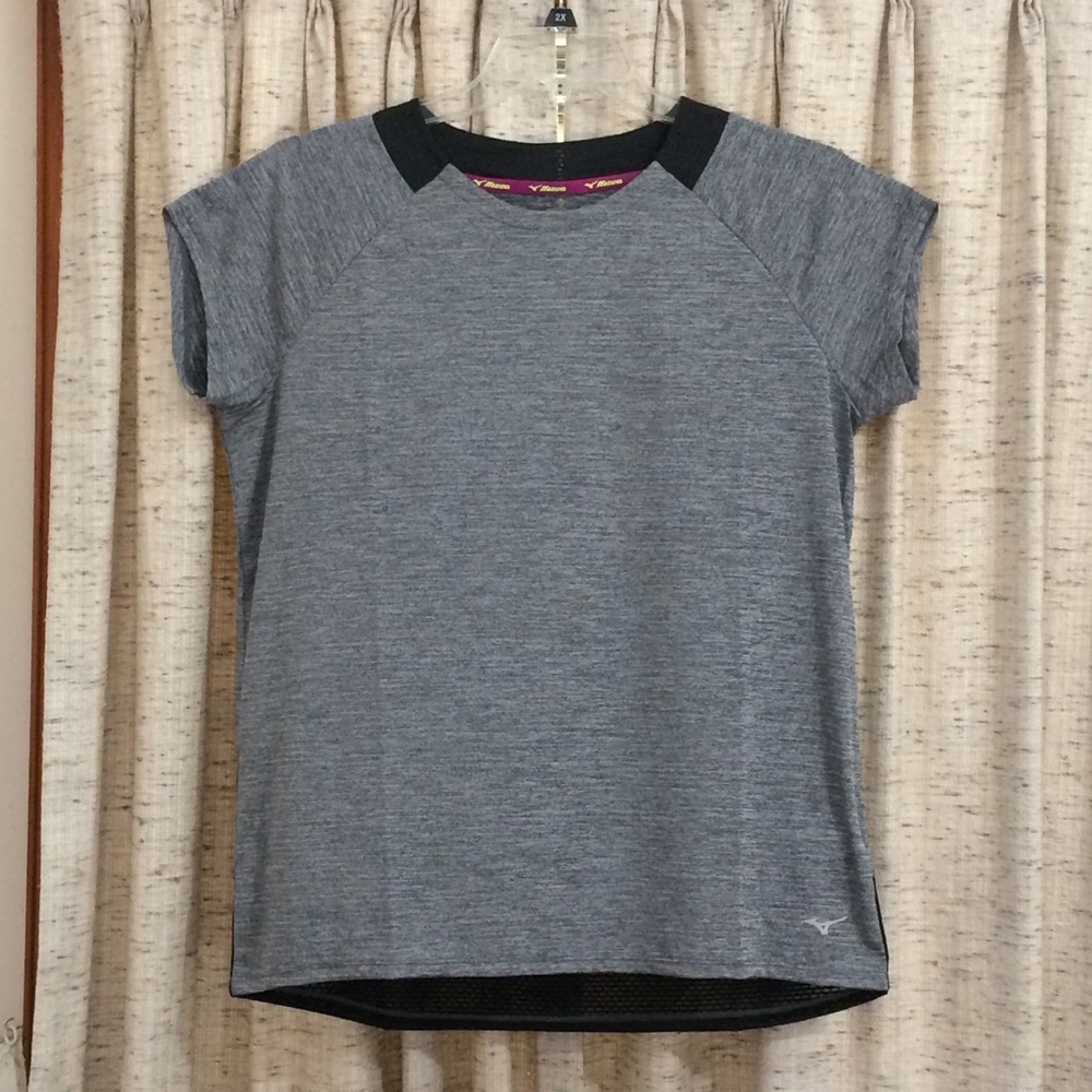 Mizuno Women's Lyra Running Tee in Heathered Black